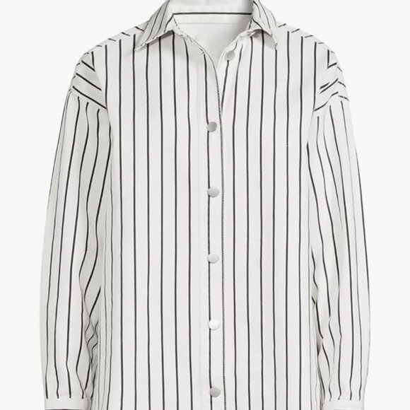 Oversized Striped Summer Tunic Dress - Picture 2 of 8